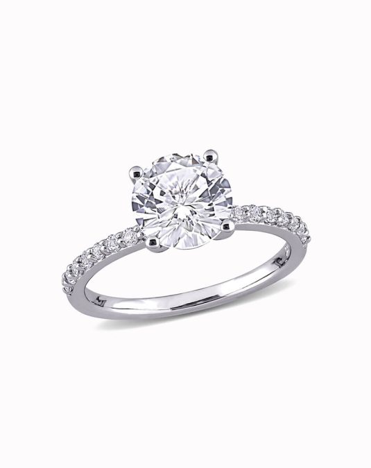 White Sapphire Ring White Gold