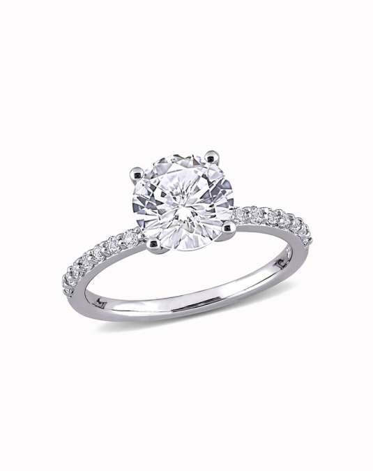 White Sapphire Ring White Gold