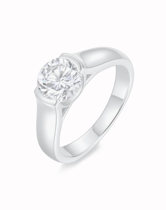 Crystal Anniversary Wedding Band