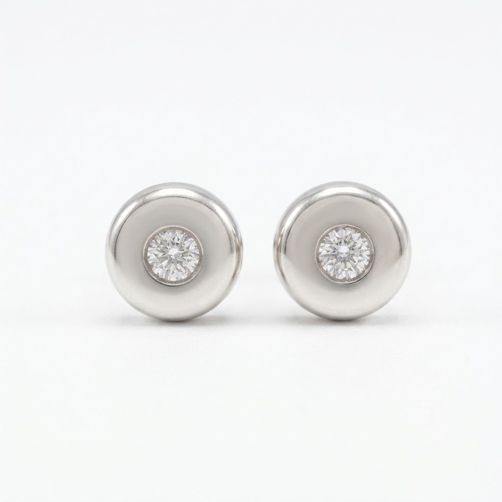 Lunelle Disc White Gold Lab-Grown Diamond Jewelry Set - Image 2