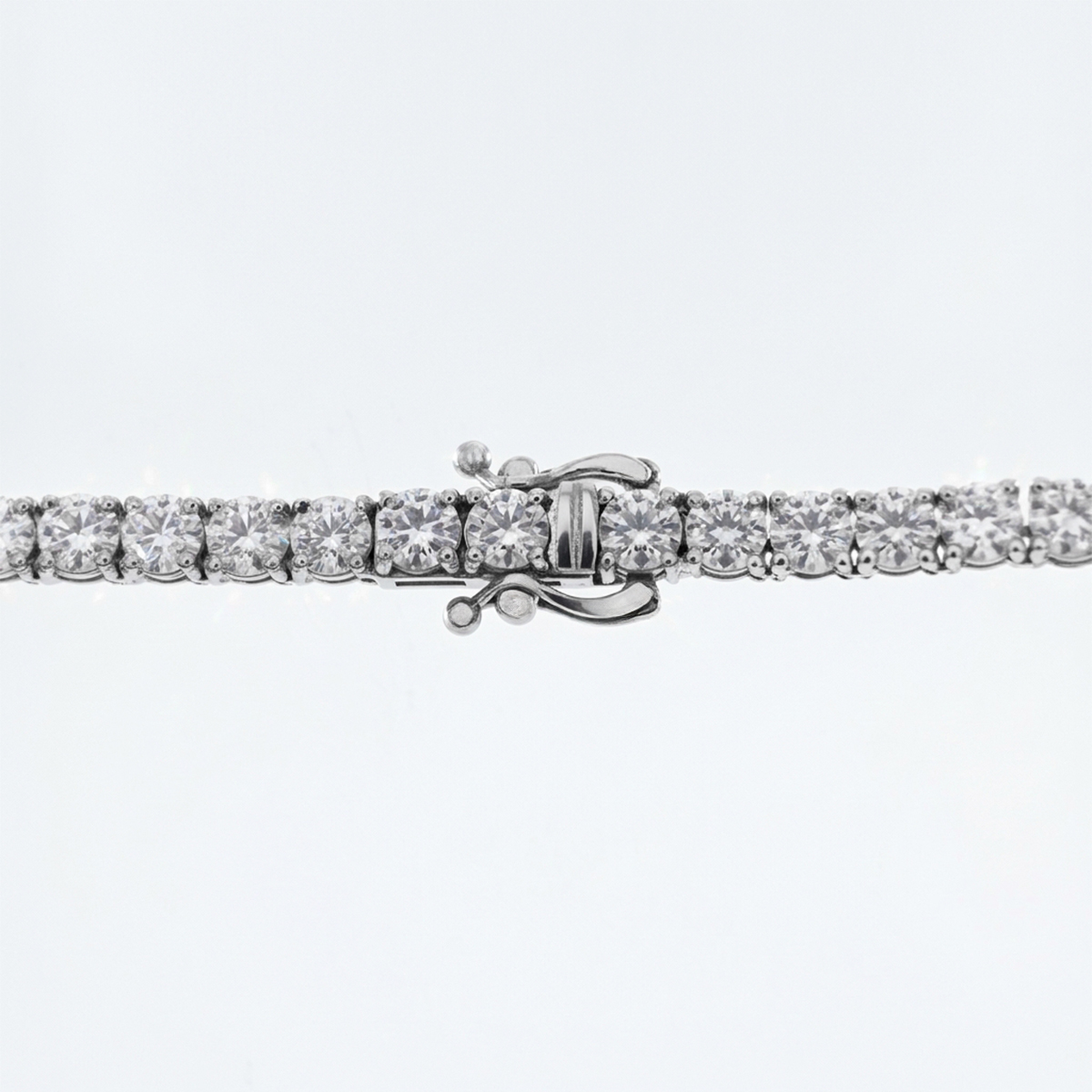 Tennis Necklace – 18K White Gold Lab Moissanite - Image 2