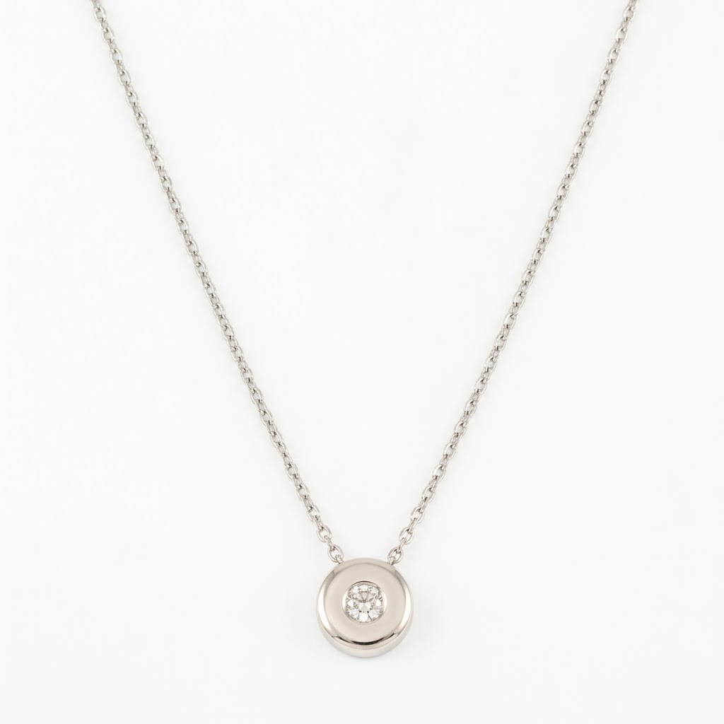 Lunelle Disc White Gold Lab-Grown Diamond Jewelry Set - Image 1