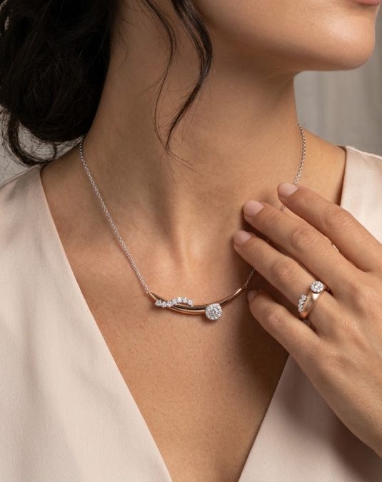 Eloria Curve Gold Lab-Grown Diamond Jewelry Set