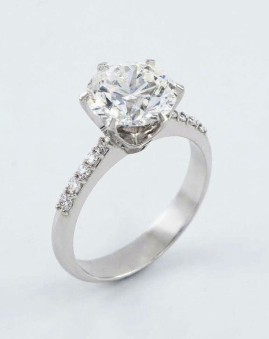 Liora Solitaire 18K White Gold Lab-Grown Diamond Ring
