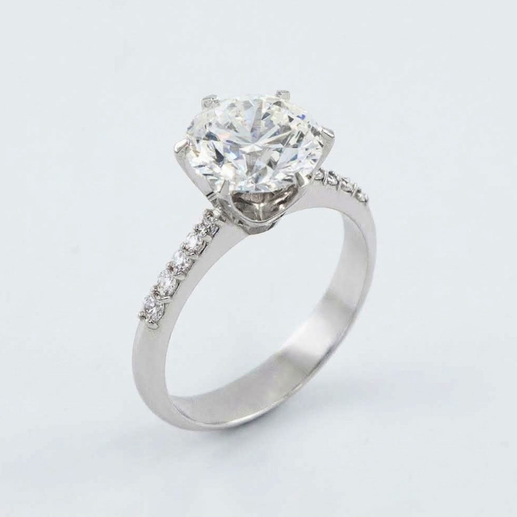 Liora Solitaire 18K White Gold Lab-Grown Diamond Ring