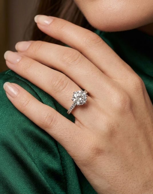 Liora Solitaire 18K White Gold Lab-Grown Diamond Ring
