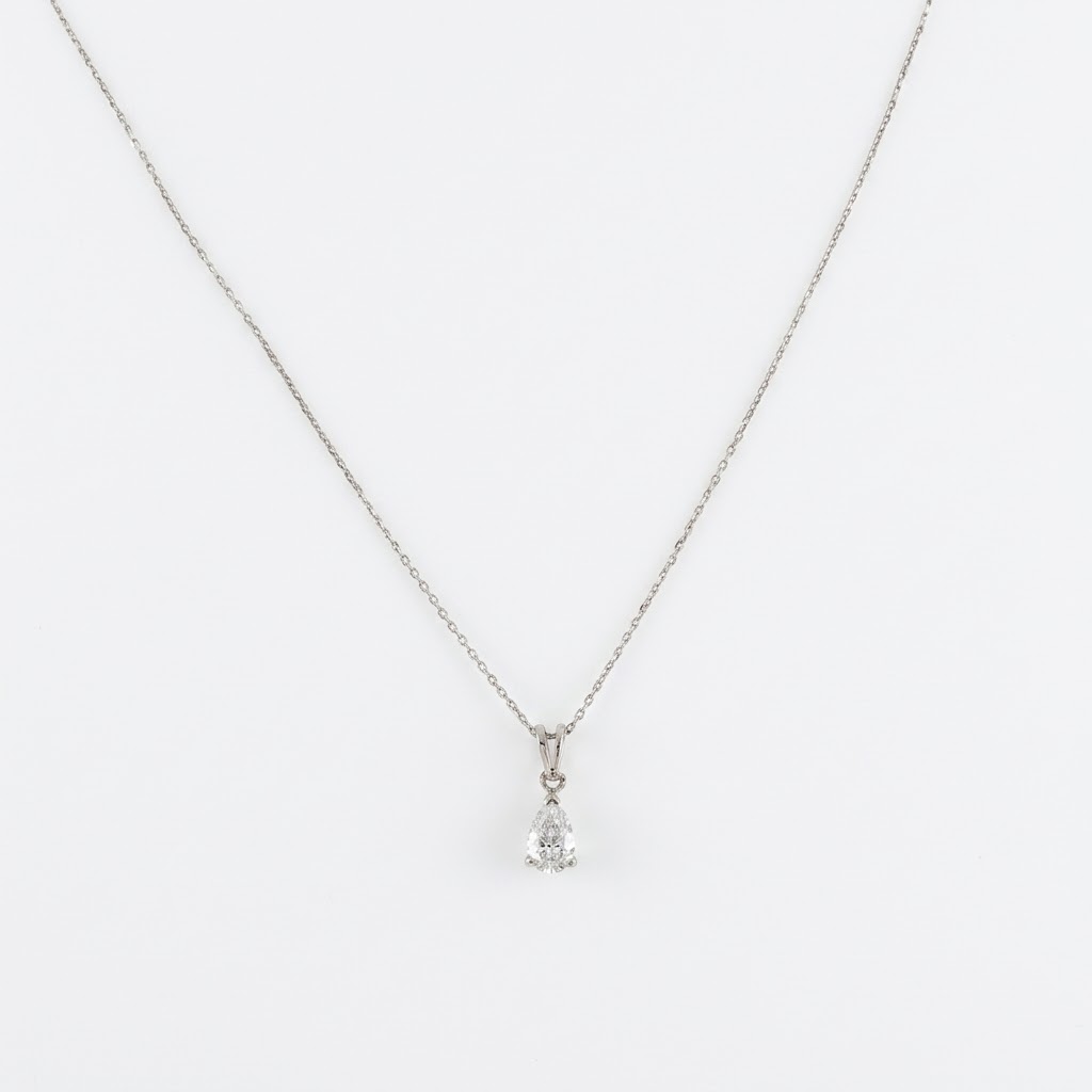Calista Pear 18K White Gold Lab-Grown Diamond Necklace