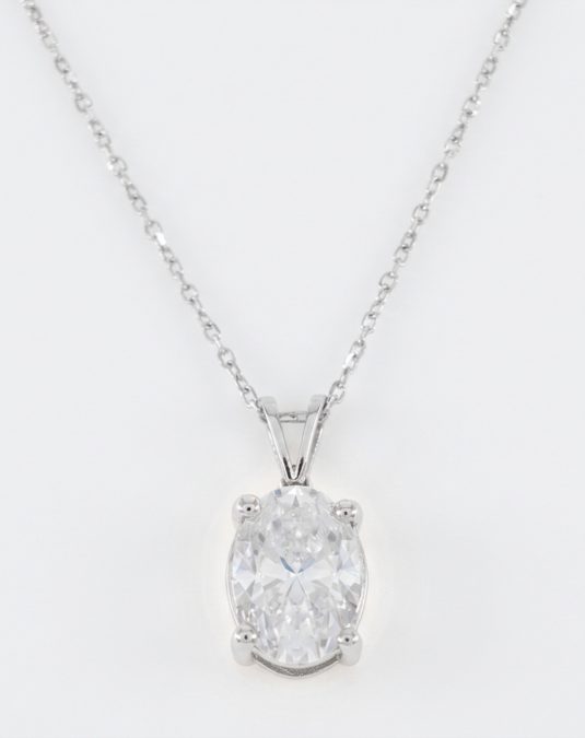 Celestia Oval White Gold Lab Moissanite Jewelry Set