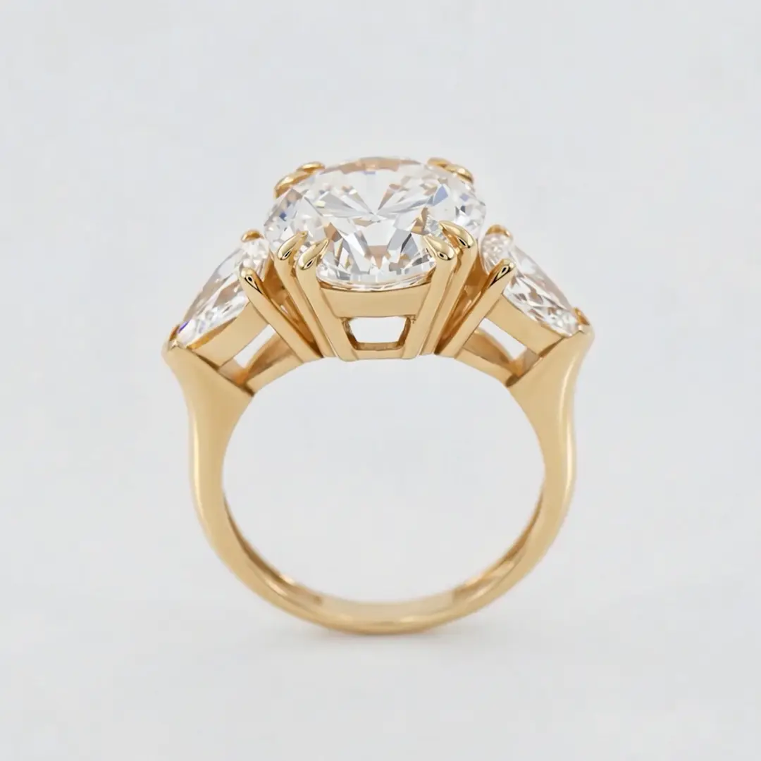 Aurelia Trinity 18K Yellow Gold Lab-Grown Diamond Ring
