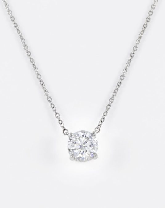 Celeste Solitaire Lab Moissanite Necklace & Stud Earrings Set