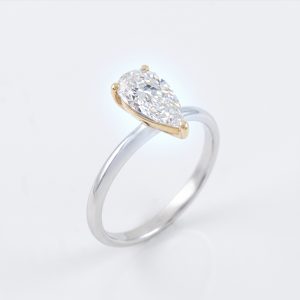 Aurielle Marquise Two-Tone Lab Moissanite Ring