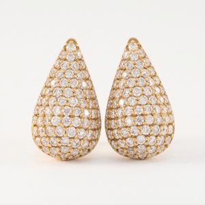 Aurevia Teardrop Yellow Gold Lab Moissanite Earrings