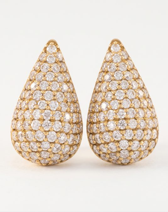 Aurevia Teardrop Yellow Gold Lab Moissanite Earrings