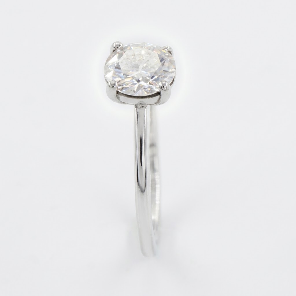 Adeline Solitaire 18K White Gold Lab Moissanite Ring - Image 2