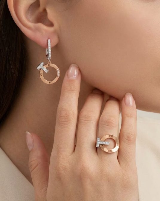 Aurevia Roman Rose Gold Lab-Grown Diamond Jewelry Set