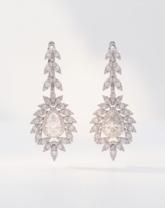 Celestara Pear Drop White Gold Lab-Grown Diamond Jewelry Set
