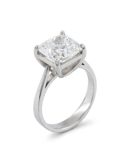 Lucienne Cushion 18K White Gold Lab-Grown Diamond Ring