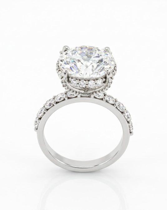 Celestia Halo 18K White Gold Lab-Grown Diamond Ring