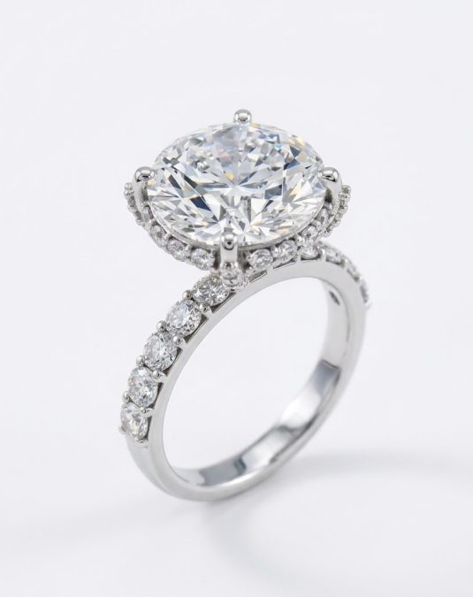 Celestia Halo 18K White Gold Lab-Grown Diamond Ring
