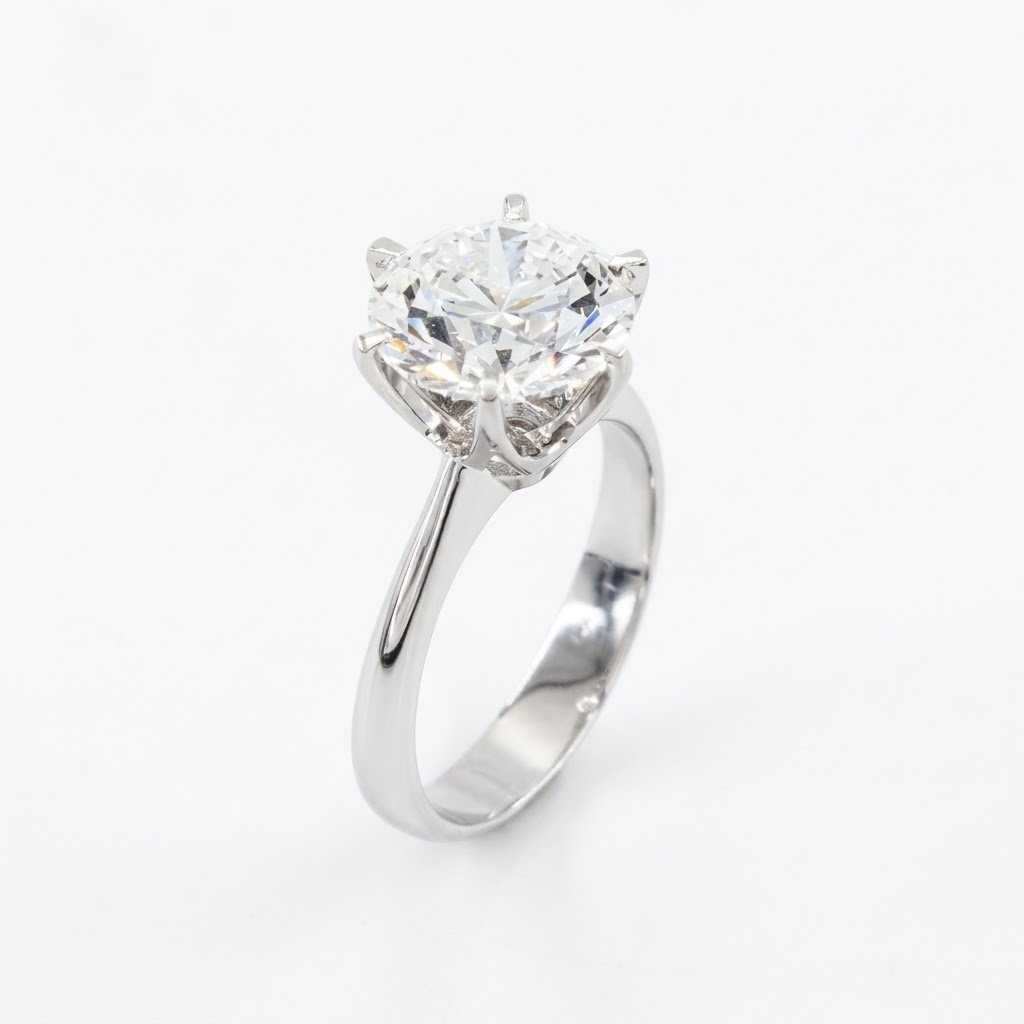 Aurelia Solitaire 18K White Gold Lab-Grown Diamond Ring