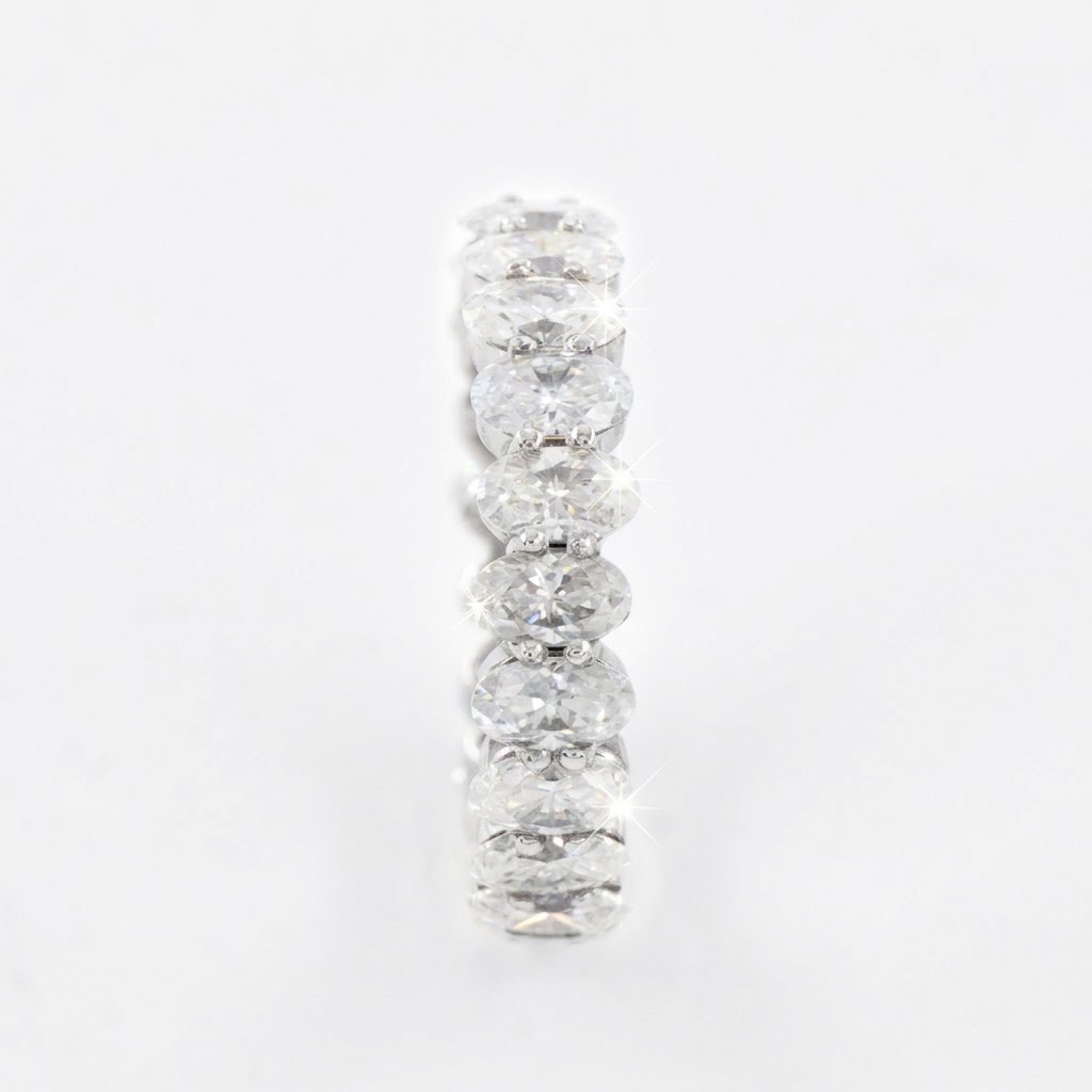 Orlena Eternity 18K White Gold Lab Moissanite Ring - Image 3