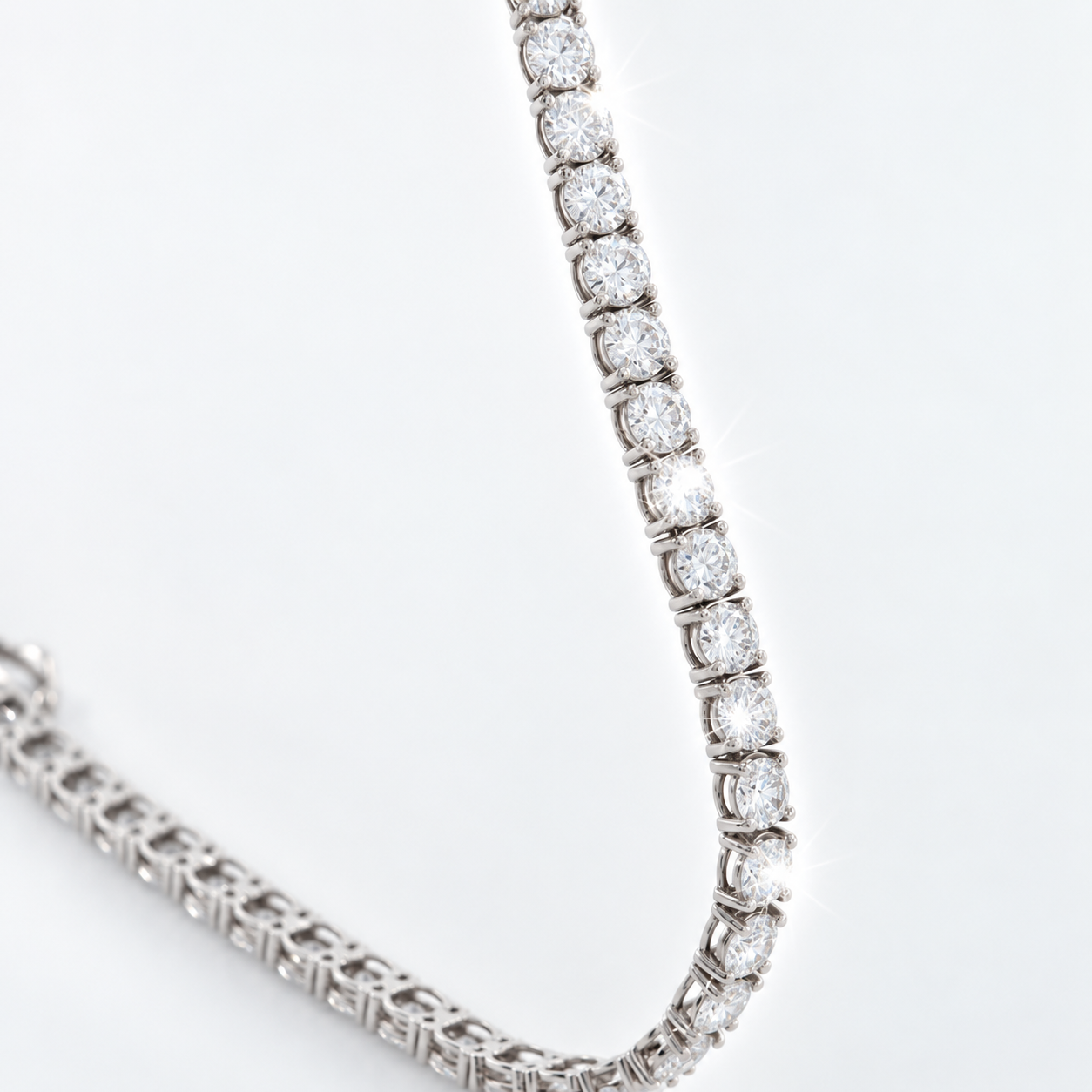 Tennis Bracelet – 18K White Gold Lab Moissanite - Image 2