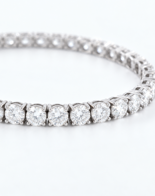 Tennis Bracelet – 18K White Gold Lab Moissanite