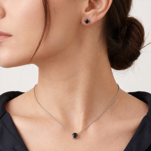 Noctelle Black Lab Moissanite White Gold Jewelry Set