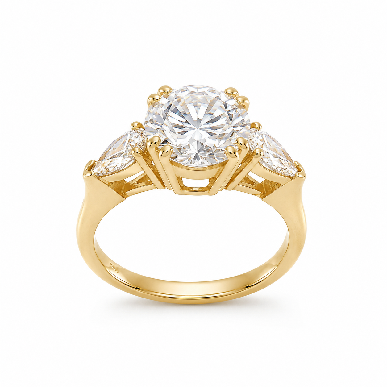 Aurelia Trinity 18K Yellow Gold Lab-Grown Diamond Ring