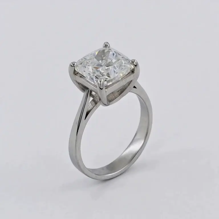 Lucienne Cushion 18K White Gold Lab-Grown Diamond Ring
