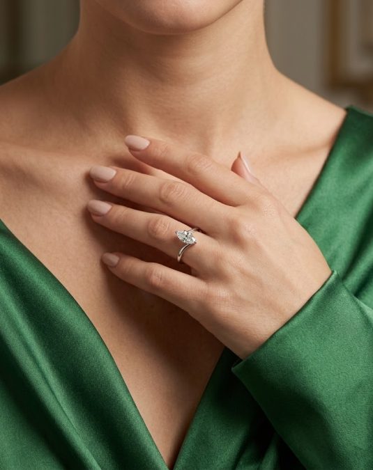 Marquise Bypass Lab-Grown Diamond Ring