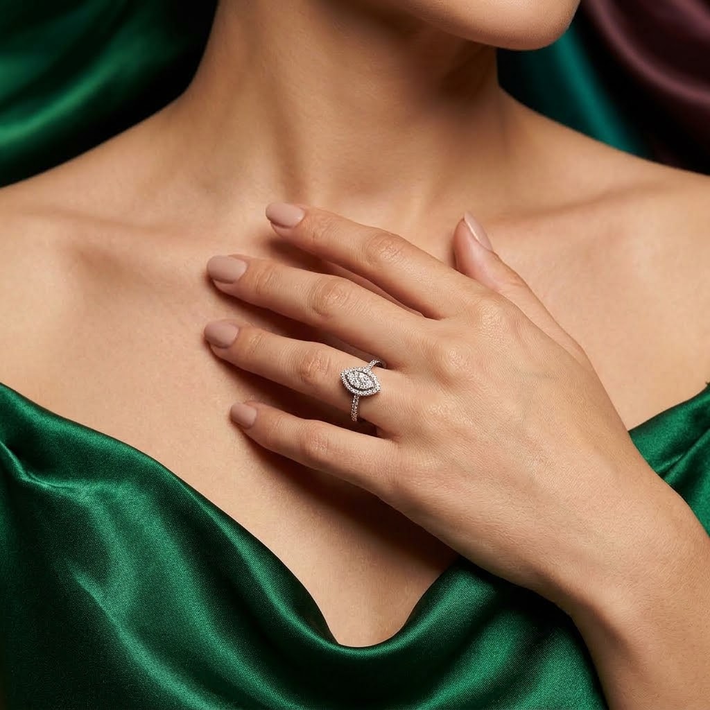 Marquise Halo Cluster Ring - Image 1